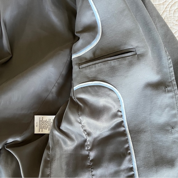 Banana Republic⎮Blazer with button flap pockets⎮Grey Stretch Cotton⎮10 - Picture 8 of 16